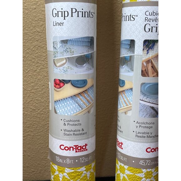 Con Tact Liners Grip Prints Shelves And Drawer Liners Set Of 2 NEW - Picture 7 of 8
